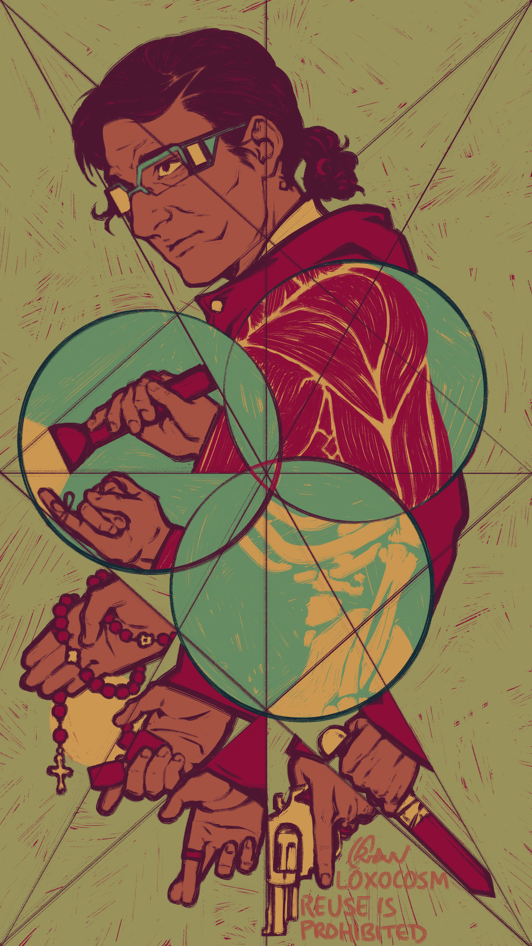 The same image, but in a green/red color palette.