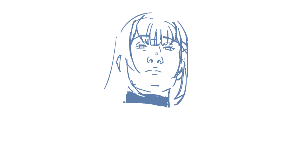 The sketch for Strelitzia. No tear hangs here.